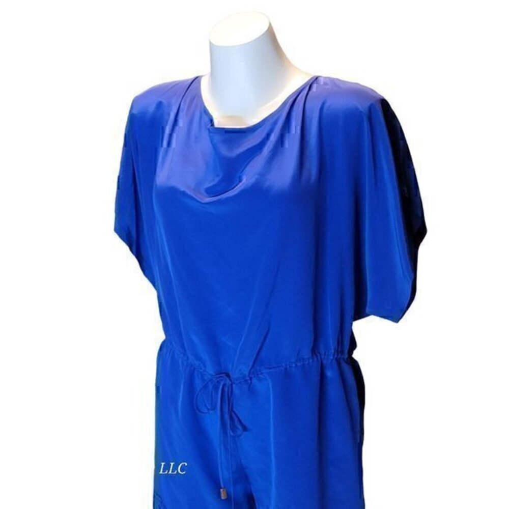 Silk Romper Karina Grimaldi Blue L - Picture 2 of 13